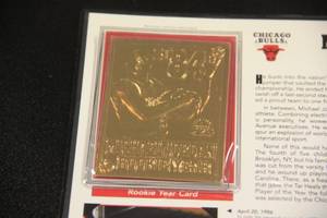 lot 28 image: Michael Jordan 22KT Gold Card Set in Binder