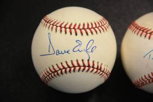 lot 54 image: Tim Teufel and Dave Engle Sweet Spot Autograph Baseball Lot  2 Balls