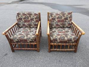 lot 8 image: Old Hickory Ashville Pair Of Chairs OH-AV101