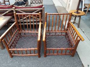 lot 9 image: Old Hickory Ashville Pair Of Chairs (No Cushions)
