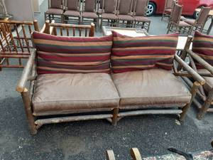 lot 10 image: Old Hickory Big Ranch Sofa OH-BR459 ($3679.00)