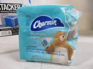 lot 127 image: Storage Totes and Charmin Wipes