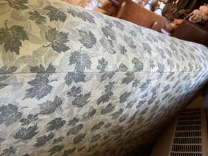 Biege Green Leaf Loveseat sleeper