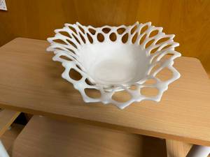 White Lattice Bowl