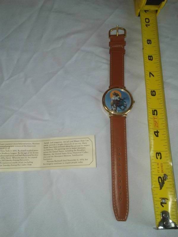 lot 17 image: RARE Norman Rockwell watch New, never worn.