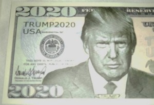 lot 66 image: 10 Trump 2020 bills