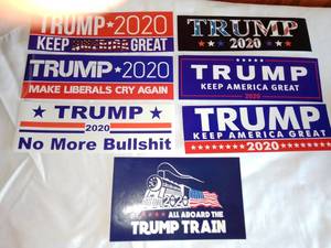 lot 67 image: 7 Trump Bumper Stickers  New  Trumperstickers