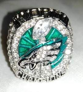 lot 74 image: Philadelphia Eagles Super Bowl Ring, Carson Wentz Quarterback, inscribed.
