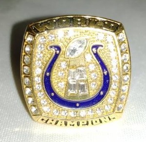 lot 138 image: Indianapolis Colts Peyton Manning Super Bowl Ring