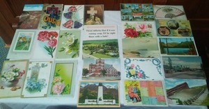 lot 93 image: Antique Vintage Post Cards used postmarked 1908,09 11,12,13 and more  excellent