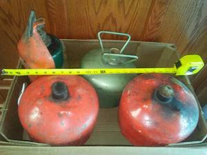lot 117 image: Small metal Tanks vintage, gas flares.