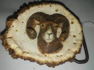 lot 169 image: Ram head Belt Buckle.