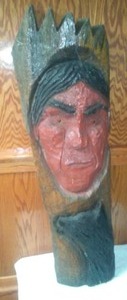 lot 145 image: Native American Wood Carving  Excellent  44 x 15 x 6.5
