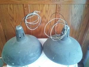 lot 260 image: 2 Industrial Type Lighting. 18 in. diameter,