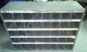 lot 298 image: Metal Parts Bins - 40 slot,  Durham Mfg Co.