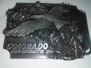 lot 319 image: Colorado 1989 Belt Buckle Commemorative, # 100 of 1000