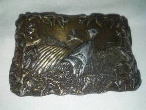 lot 473 image: Turkey, Bird Belt Buckle, 1977 Bergamot Brass,