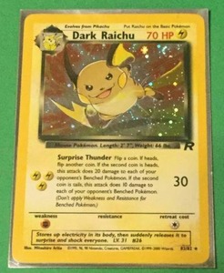 lot 18 image: Dark Raichu 8382 Pokemon card Holofoil