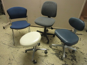 lot 810 image: GRAHL ERGONOMICS OFFICE CHAIR, ROLLING MEDICAL OFFICE-STYLE  CHAIR, STOOL, ACCENT CHAIR