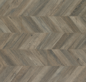 lot 121 image: 355 SF Special Reclaime Laminate Flooring - 12 MM - Parisian Chevron Contrast