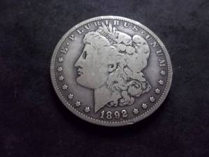 1892 O Morgan Silver Dollar