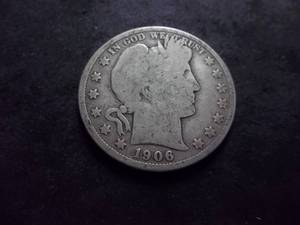 1906 D Barber Half Dollar