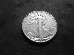 1938 D  Walker Half Dollar
