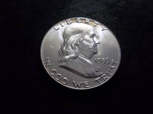 1955 Franklin Silver Half Dollar