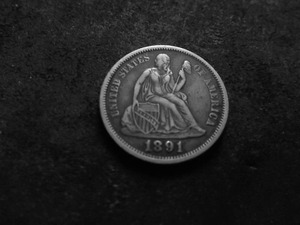 1891 Seated Liberty Dime