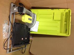 RYOBI 9 Amp Corded 7 in. Overhead Wet Tile Saw&nbsp&nbspin good condition