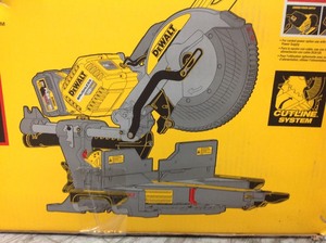 DEWALT FLEXVOLT 120-Volt MAX Lithium-Ion Cordless Brushless 12 in. Sliding Miter Saw w AC Adapter, (2) Batteries 2Ah & Charger IN GOOD CONDITIONS