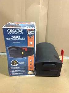 Gibraltar Mailboxes Patriot Large, Plastic, Post-Mount Mailbox, Black&nbsp&nbspin good condition