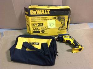 DEWALT 20-Volt MAX XR Lithium-Ion Cordless Brushless Drywall Screw Gun Kit with (2) Batteries 2Ah, Charger and Contractor Bag&nbsp&nbspin good condition