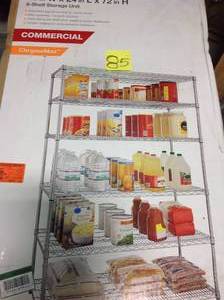 6-Tier Steel Garage Storage Shelving Unit in Chrome (48 in. W x 72 in. H x 24 in. D)&nbsp&nbspin good condition