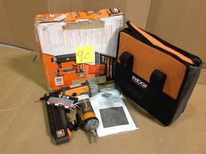 18-Gauge 2-18 in. Brad Nailer with CLEAN DRIVE Technology, Tool Bag,&nbsp&nbspin good condition