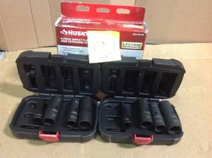 Husky 12 in. Drive Impact Flip Socket Set (4 Piece)&nbsp&nbspin good condition