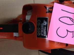 ECHO 18 in. 59.8 cc Gas 2-Stroke Cycle Chainsaw in working conditions