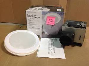 Home Netwerks Decorative White 80 CFM Ceiling Mount Bluetooth Stereo Speaker Bathroom Exhaust Fan with LED Light&nbsp&nbspin good condition