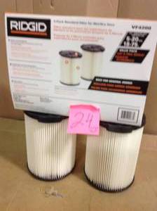RIDGID 1-Layer Standard Pleated Paper Filter for Most 5 Gal. and Larger RIDGID WetDry Shop Vacuums (2-Pack)&nbsp&nbspin good condition