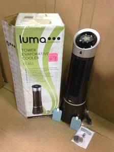 Luma Comfort 250 CFM 3-SLuma Comfort 250 CFM 3-Speed 2-In-1 Compact Design Evaporative Cooler (Swamp Cooler) and Tower Fan for 100 sq. ft. - Blackpeed 2-In-1 Compact Design Evaporative Cooler (Swamp Cooler) and Tower Fan for 100 sq. ft. - Black