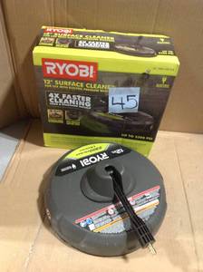 lot 45 image: RYOBI 12 in. 2,300 PSI Electric Pressure Washers Surface Cleaner &nbspin good condition