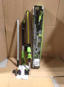 lot 50 image: Earthwise 20 in. 20-Volt Lithium-Ion Cordless Pole Hedge Trimmer - 2 Ah Battery and Charger Included &nbspin good condition