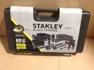 lot 41 image: Stanley Tools 92-824 Socket Set 69Pc Black Chrome &nbspin good condition