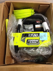 lot 105 image: Ryobi 3,300 PSI 2.4 GPM Honda Gas Pressure Washer not used
