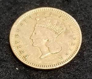 lot 03 image: 1859-S US $1 GOLD PRINCESS