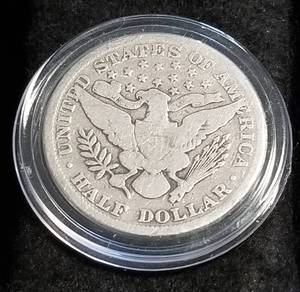 lot 10 image: 1900 BARBER HALF DOLLAR IN AIRTITE