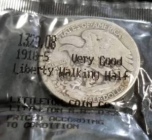 lot 14 image: 1918-S WALKING LIBERTY HALF DOLLAR