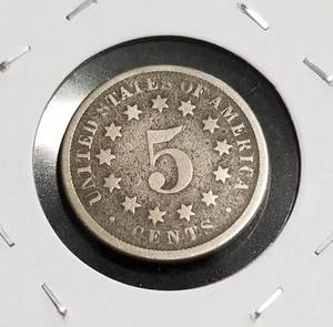 lot 18 image: 1870 US SHIELD NICKEL