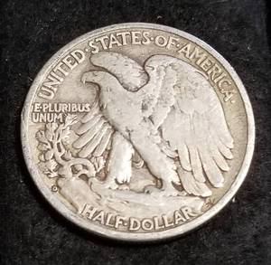 lot 21 image: 1942-D WALKING LIBERTY HALF DOLLAR