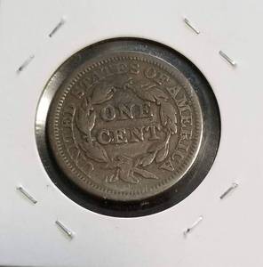 lot 28 image: 1848 US BRAIDED HAIR LARGE CENT